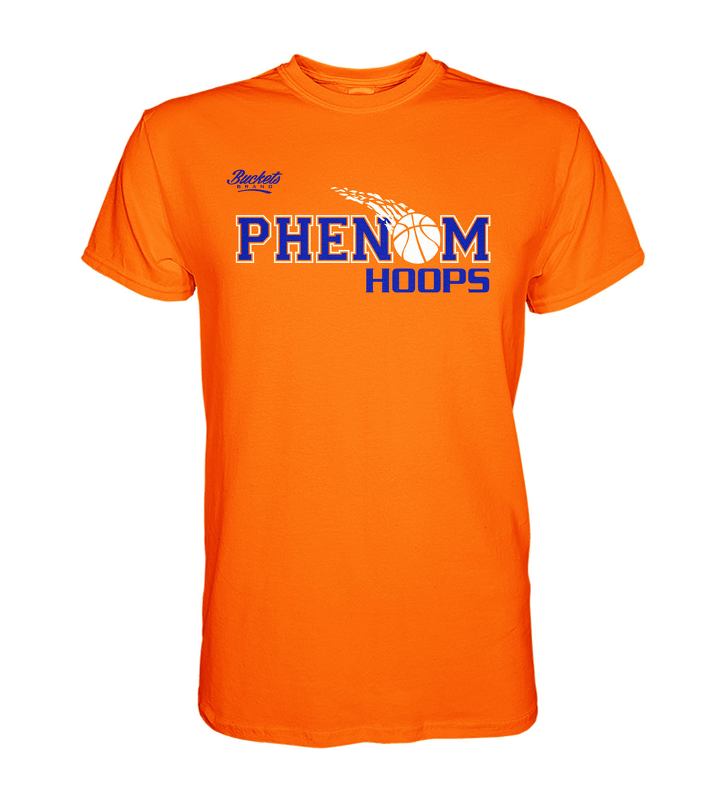 Buckets Brand Phenom Hoops Logo Tee Orange Buckets Brand Inc buckets-brand-phenom-hoops-logo-tee-orange-buckets-brand-inc
