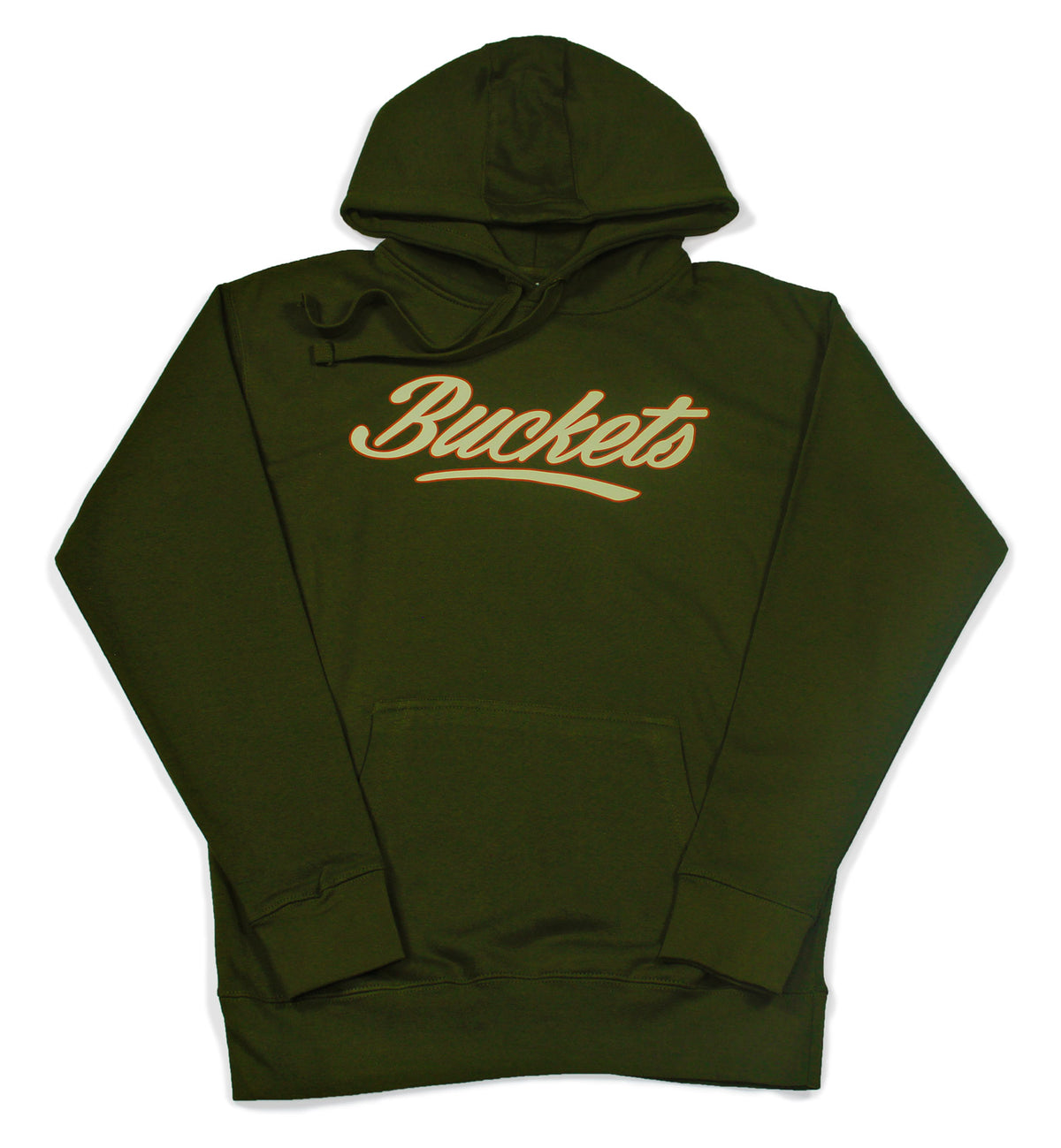 Essential Script Hoodie - Military Green