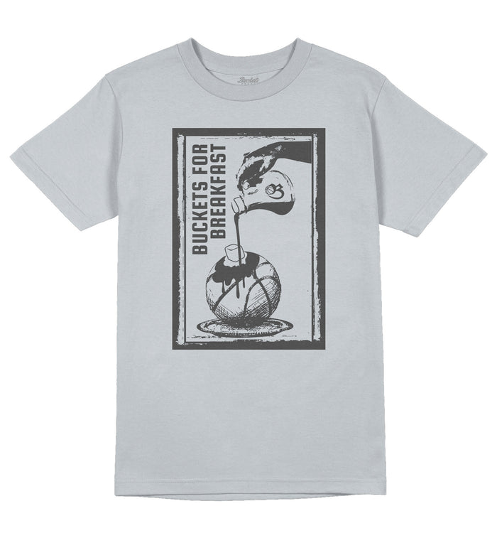 Morning Food Tee - Silver